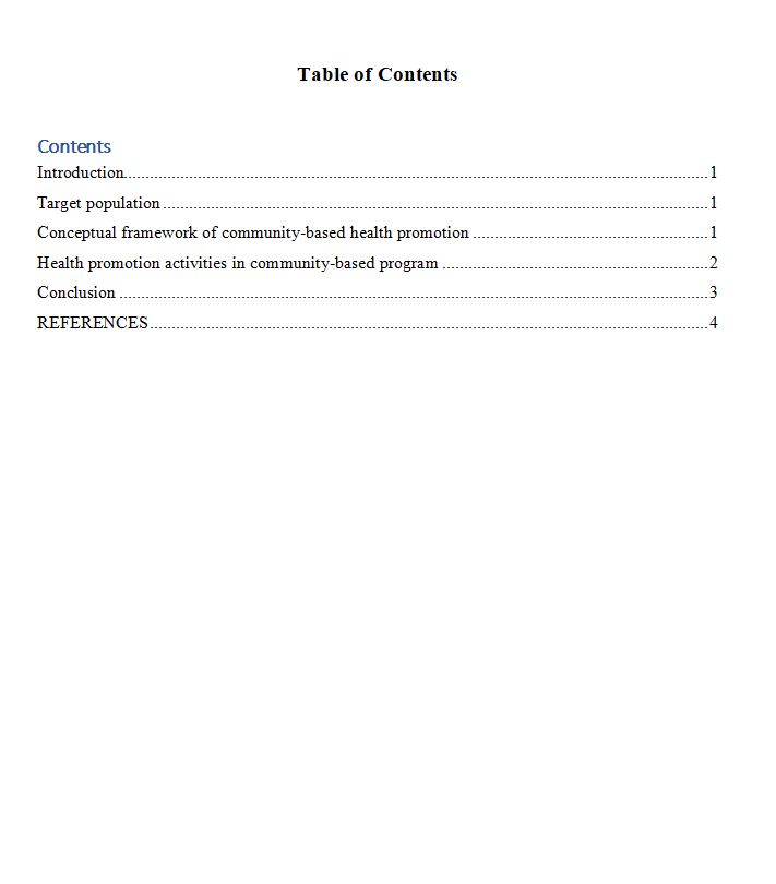 PUBH6206 Health Promotion and Community Health Sample Paper-1
