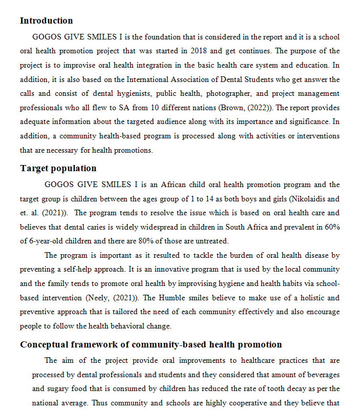 PUBH6206 Health Promotion and Community Health Sample Paper-2