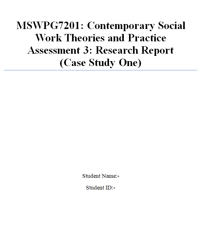 MSWPG7201 Contemporary Social Work Theories and Practice Sample Paper-2