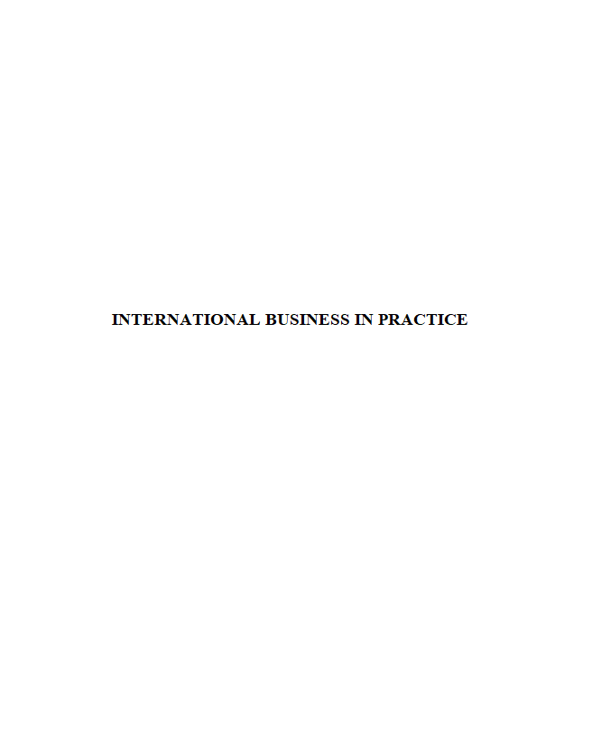 53191 International Business in Practice (UoS/RKC) Sample Paper-2