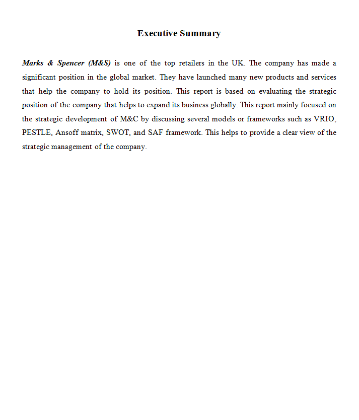 M115LON Strategic Management Sample Paper-1