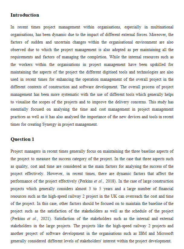 BUSI49100 Principles of Project Management Sample Paper-2