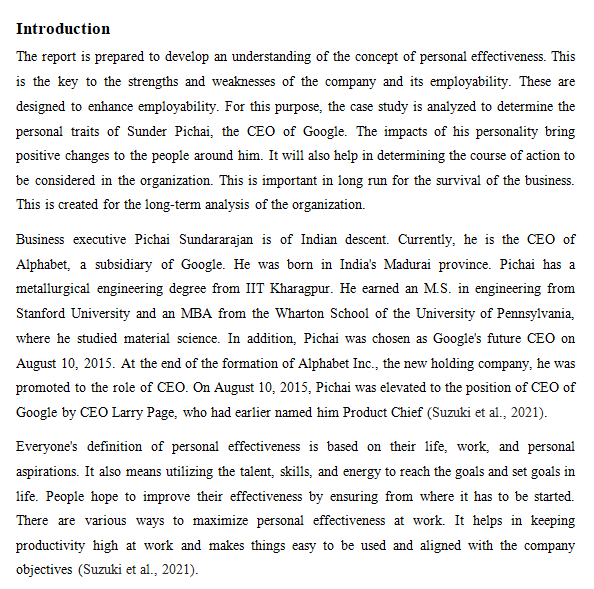 MSc Management Personal Effectiveness Sample Paper-2