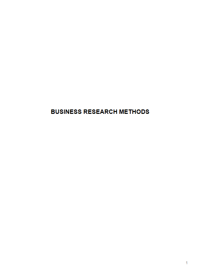 BRM22 Business Research Methods Sample Paper-1