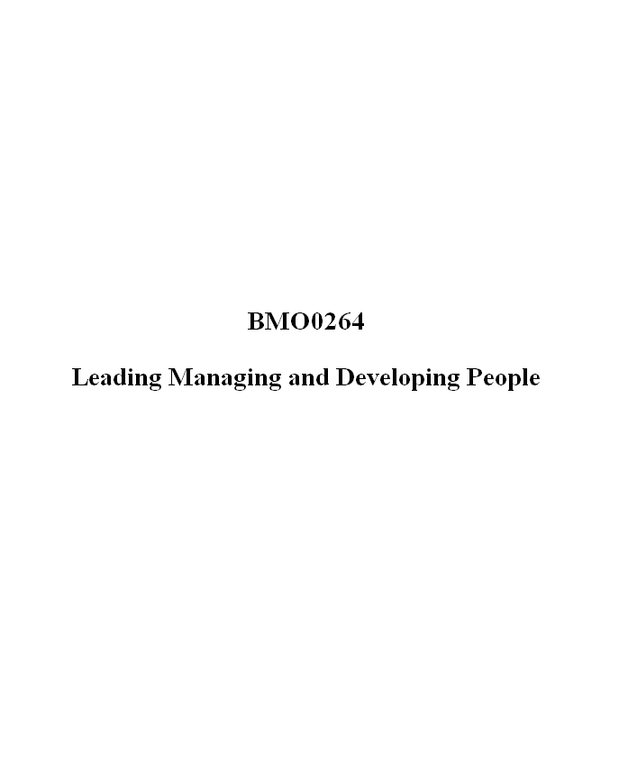 BMO0264 Leading Managing and Developing People Sample Paper-1